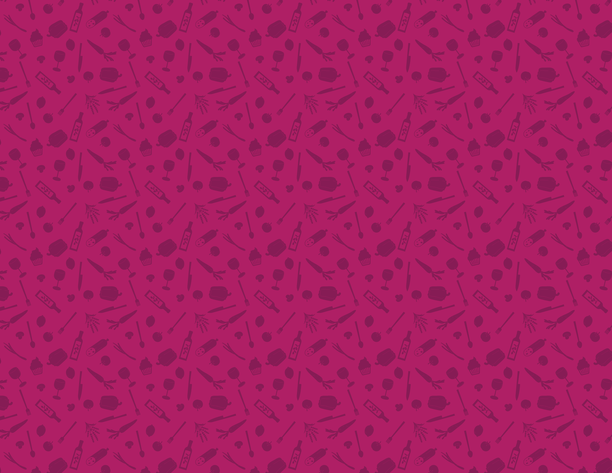 A collection of food and event imagery in the color plum